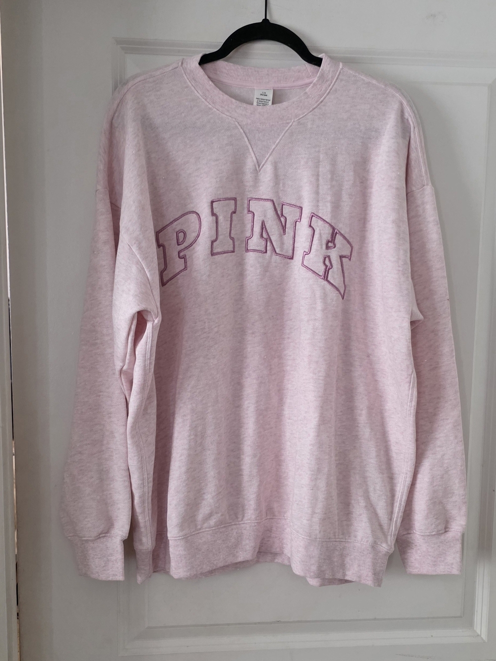 PINK Victoria's Secret Light Pink Logo Crewneck Sweatshirt